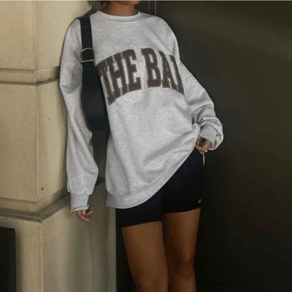The Bar Gray/Chocolate Varsity Sweatshirt
